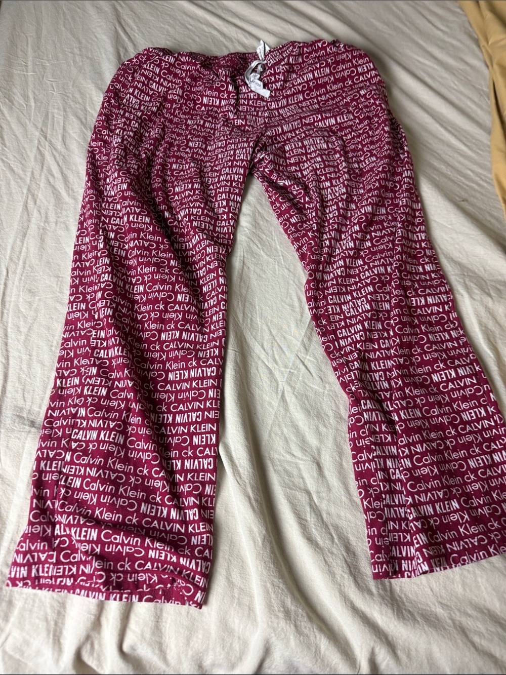 Calvin Klein Women’s White Logo Pink Lounge Joggers